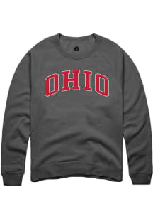 Rally Ohio Womens Grey Wordmark Crew Sweatshirt