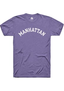 Rally Manhattan Purple Arch Short Sleeve Fashion T Shirt