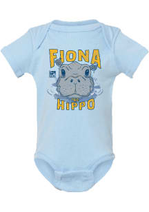Rally Fiona the Hippo Baby Light Blue Fiona the Hippo Peaking Out of Water Short Sleeve One Piece