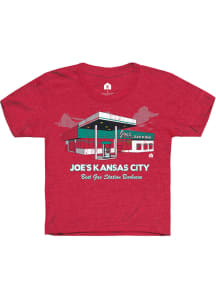 Rally Joes BBQ Youth Red Gas Station Short Sleeve T-Shirt