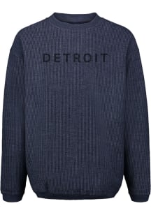 Rally Detroit Womens Navy Blue Armour Wordmark Crew Sweatshirt