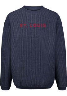 Rally St Louis Womens Navy Blue Armour Wordmark Crew Sweatshirt