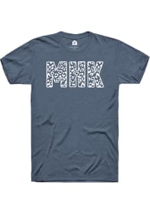 Rally Manhattan Womens Blue Cheetah Short Sleeve T-Shirt