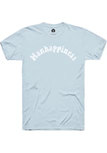 Rally Manhattan Light Blue Manhappiness Design Short Sleeve T Shirt