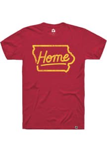 Rally Iowa Cardinal Home Short Sleeve T Shirt