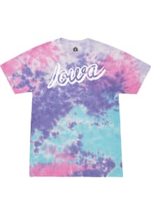 Rally Iowa Womens Purple Script Short Sleeve T-Shirt