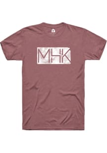 Rally Manhattan Pink MHK State Shape Short Sleeve Fashion T Shirt
