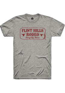Rally Kansas Graphite Flint Hills Rodeo Short Sleeve Fashion T Shirt