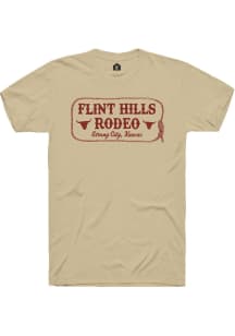 Rally Kansas Tan Flint Hills Rodeo Design Short Sleeve T Shirt
