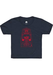 Rally Cleveland Youth Navy Blue Guardians Short Sleeve Fashion T-Shirt