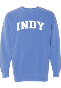 Rally Indianapolis Womens Blue Arch Wordmark Crew Sweatshirt