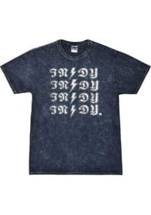 Rally Indianapolis Navy Blue Lightening Bolt Short Sleeve T Shirt