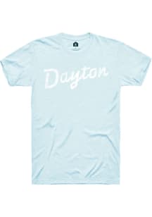 Rally Dayton Light Blue RH Script Short Sleeve T Shirt