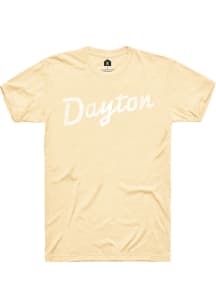 Rally Dayton Yellow RH Script Short Sleeve T Shirt