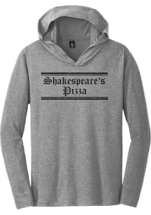 Rally Shakespeare's Pizza Mens Grey Prime Logo Long Sleeve Hoodie