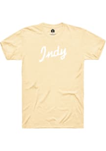 Rally Indianapolis Yellow RH Script Short Sleeve T Shirt