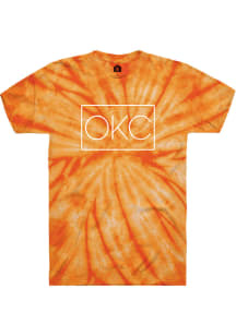 Rally Oklahoma City Womens Orange OKC Square Short Sleeve T-Shirt