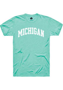 Rally Michigan Green Arch Wordmark Short Sleeve T Shirt