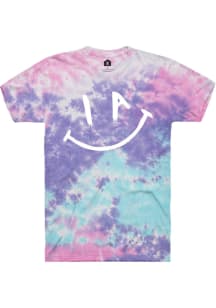 Rally Iowa Purple IA Smiley Face Short Sleeve T Shirt