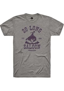 Rally So Long Grey Western Short Sleeve Fashion T Shirt