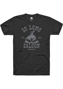 Rally So Long Black Western Style Short Sleeve Fashion T Shirt