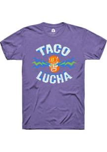Rally Taco Lucha Purple Logo Short Sleeve Fashion T Shirt