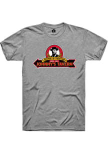 Rally Johnny's Tavern Grey Prime Logo Short Sleeve Fashion T Shirt