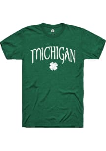 Rally Michigan Green Shamrock Short Sleeve Fashion T Shirt