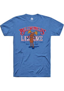 Rally Bullwinkles Blue Mascot Mascot Short Sleeve Fashion T Shirt