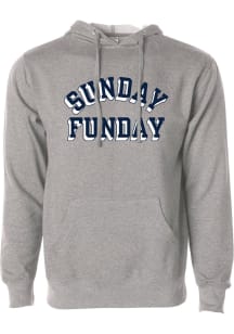 Rally Dallas Ft Worth Mens Grey Sunday Funday Long Sleeve Hoodie