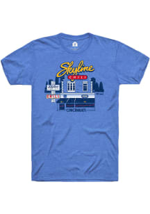 Rally Skyline Chili Blue Clifton Building Short Sleeve Fashion T Shirt