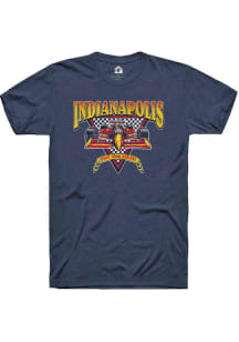 Rally Indianapolis Navy Blue Start Your Engines Short Sleeve T Shirt