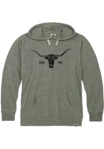Rally Texas Mens Olive Longhorn 1845 Long Sleeve Hoodie