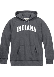 Rally Indiana Mens Navy Blue Collegiate Arch Wordmark Long Sleeve Hoodie