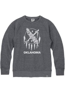 Rally Oklahoma Mens Navy Blue City Flag Long Sleeve Crew Sweatshirt