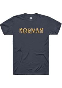 Rally Norman Womens Blue Floral Short Sleeve T-Shirt