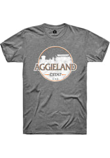 Rally College Station Graphite City Circle Short Sleeve Fashion T Shirt