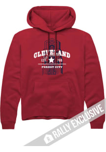 Rally Cleveland Mens Red Guardian Forest City Long Sleeve Hoodie