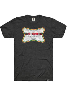 Rally Des Moines Black Champagne Short Sleeve Fashion T Shirt