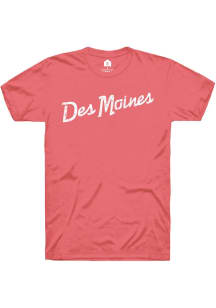 Rally Des Moines Maroon RH Script Short Sleeve T Shirt
