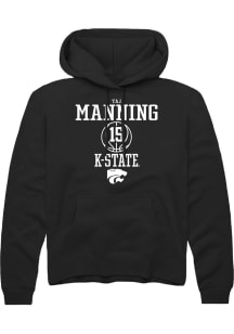 Taj Manning  Rally K-State Wildcats Mens Black NIL Sport Icon Long Sleeve Hoodie