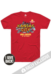 Rally Kansas City Red BBQ Capital Short Sleeve Fashion T Shirt