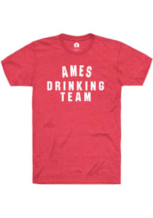 Rally Ames Red Drinking Team Short Sleeve Fashion T Shirt