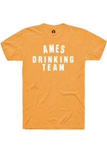 Rally Ames Yellow Drinking Team Short Sleeve Fashion T Shirt