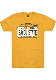 Rally Louisiana Gold Bayou State License Plate Short Sleeve Fashion T Shirt