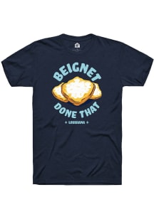 Rally Louisiana Navy Blue Beignet Done That Short Sleeve Fashion T Shirt