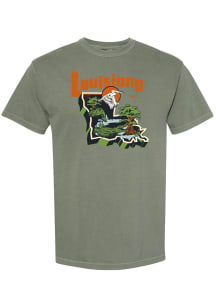 Rally Louisiana Green State Shape Nature Infill Short Sleeve T Shirt