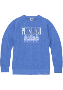 Rally Pittsburgh Mens Blue Skyline Long Sleeve Fashion Sweatshirt