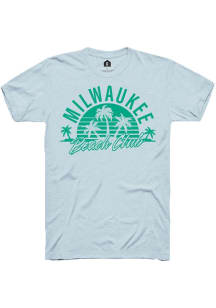 Rally Milwaukee Blue Beach Club Short Sleeve Fashion T Shirt