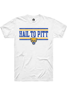 Rally Pitt Panthers White Hail to Pitt chant bars Short Sleeve Fashion T Shirt